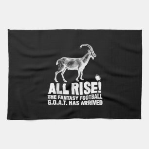 League Champion Fantasy Football Goat Gift Tea Towel