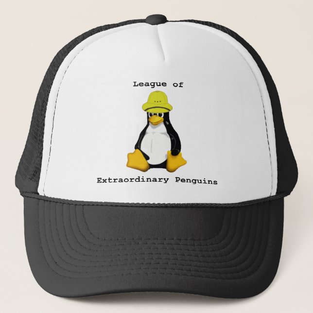 League of Extraordinary Penguins 2 Trucker Hat (Front)