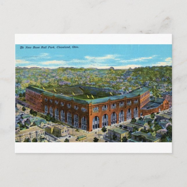 League Park Baseball Stadium Postcard (Front)