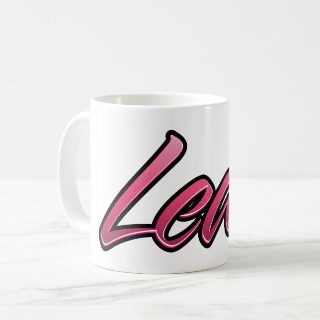 Leah faded pink cup tea cup coffee cup (Front Left)
