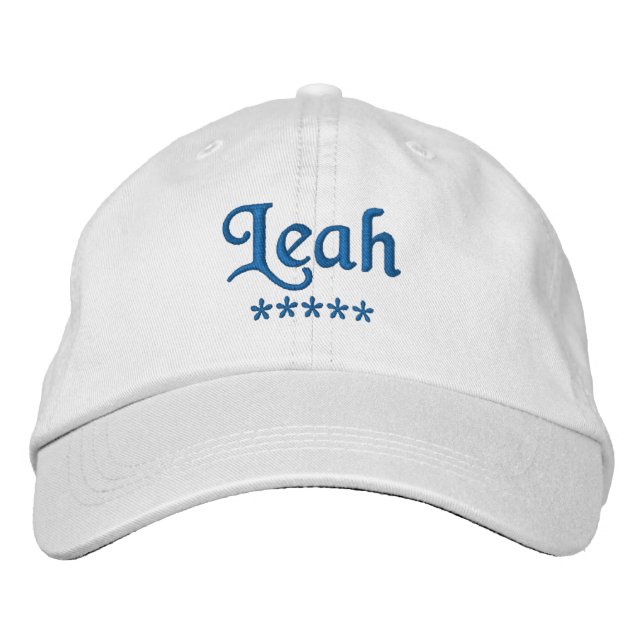 Leah Name Embroidered Hat (Front)