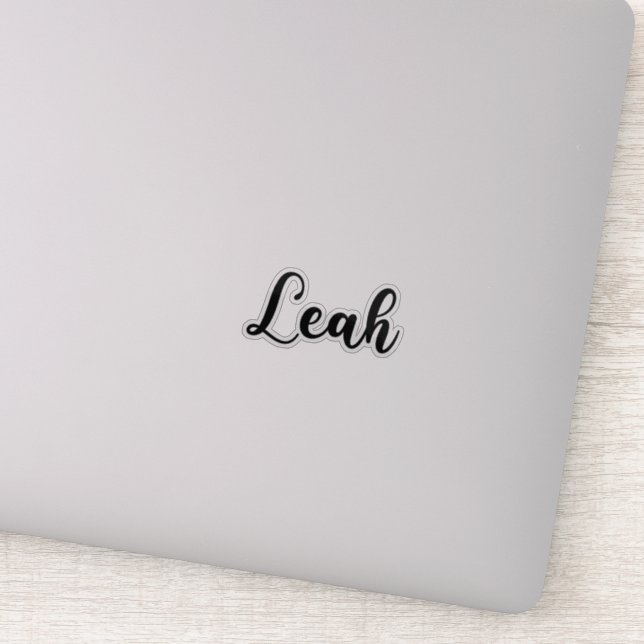 Leah Name - Handwritten Calligraphy (Detail)