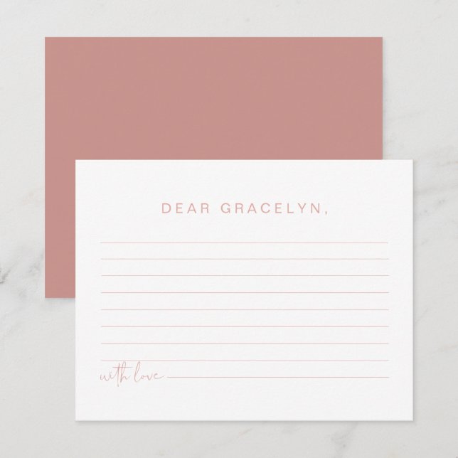 LEAH Pastel Children's Time Capsule Enclosure Card (Front/Back)