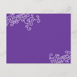 Leah Purple Bat Mitzvah Invitation Reception Card