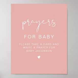 LEAH Vibrant Pastel Baby Shower Prayers for Baby  Poster