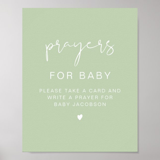 LEAH Vibrant Pastel Baby Shower Prayers for Baby   Poster (Front)
