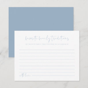 LEAH Vibrant Pastel Blue Family Traditions  Enclosure Card