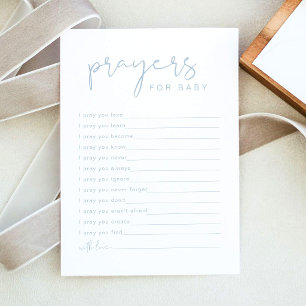 LEAH Vibrant Pastel Blue Prayers for Baby Card