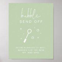 LEAH Vibrant Pastel Bubble Send Off Wedding Sign