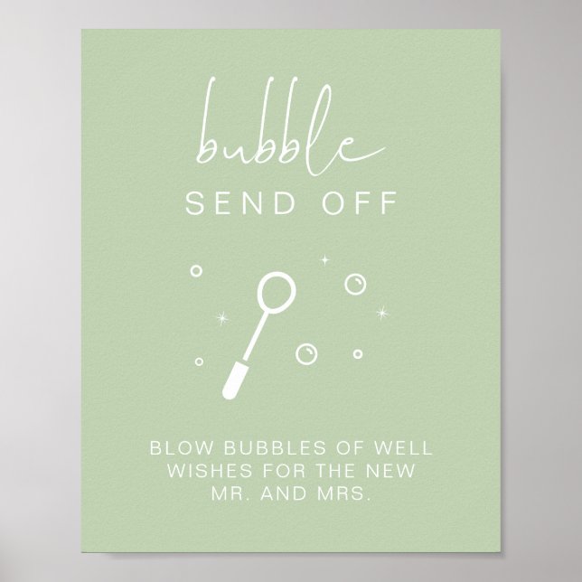 LEAH Vibrant Pastel Bubble Send Off Wedding Sign (Front)