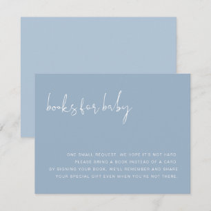 LEAH Vibrant Pastel Dusty Blue Books For Baby Card