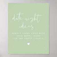 LEAH Vibrant Pastel Green Date Night Card Template