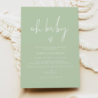 LEAH Vibrant Pastel Green Oh Baby Baby Shower