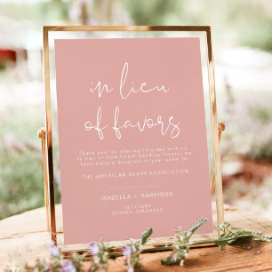 LEAH Vibrant Pastel In Lieu of Favours Wedding Sig Poster