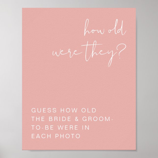 LEAH Vibrant Pastel Pink How Old Were They Sign (Front)