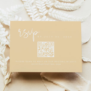LEAH Vibrant Pastel QR Code Wedding RSVP  Invitation