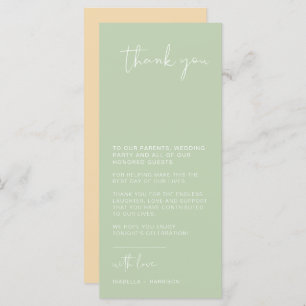 LEAH Vibrant Pastel Spring Table Thank You Card