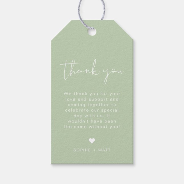 LEAH Vibrant Pastel Spring Wedding Favour Tag (Front)