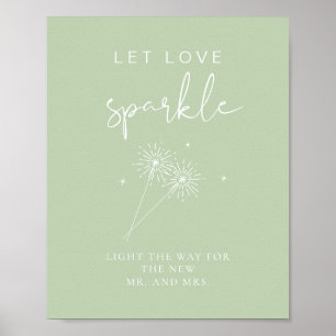 LEAH Vibrant Pastel Wedding Sparkler Send Off  Poster