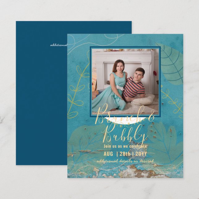 LeahG BUDGET Brunch Bubbly PHOTO Wedding (Front/Back)