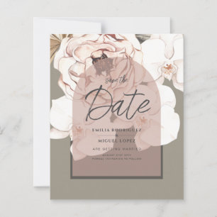LeahG BUDGET Moss Blush Wedding Save The Date 