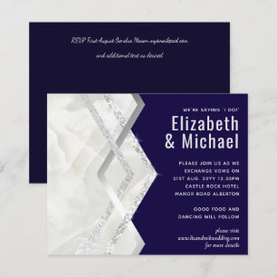 LeahG Budget Navy Silver Deco Wedding