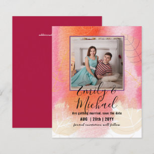 LeahG Budget PHOTO Save Date Fruity Berry Abstract