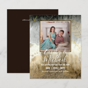 LeahG Budget PHOTO Save Date Moody Abstract Goth