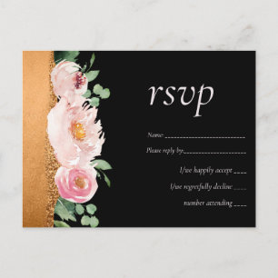 LeahG Budget Rose Glamour Girly Wedding Postcard