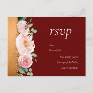 LeahG Budget Rose Glamour Girly Wedding Postcard