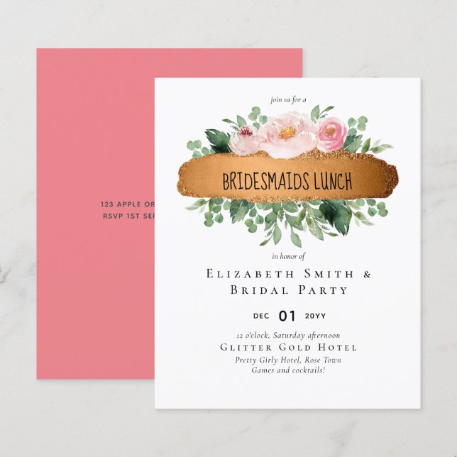 LeahG Budget Rose Gold Glam Wedding (Front/Back)