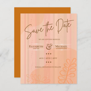 LeahG BUDGET Save The Date Cinammon Abstract