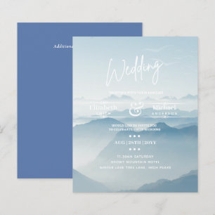 LeahG BUDGET Snowy Mountain Wedding Invite