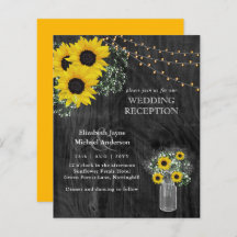 LeahG Budget Wedding RECEPTION Rustic Sunflowers