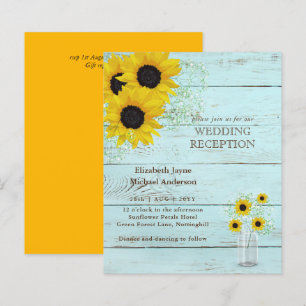 LeahG Budget Wedding RECEPTION Rustic Sunflowers