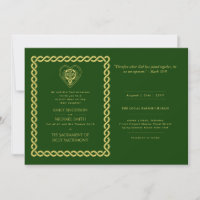 LeahG Celtic Cross Green Gold Catholic Wedding