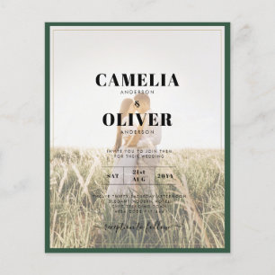 LeahG Emerald Forest Green Wedding INVITE