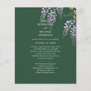 LeahG Green Purple WISTERIA Wedding INVITE Flyer