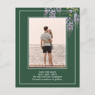 LeahG Green Purple WISTERIA Wedding INVITE Flyer