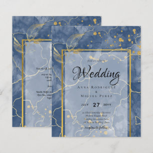 LeahG INK Navy Blue Gold Wedding