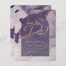 LeahG Ink Ombre Purple Lavender Gold Wedding