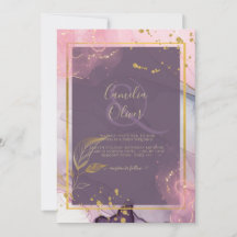 LeahG® Lavender INK Mauve Purple Gold Wedding