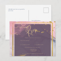 LeahG® Lavender INK Mauve Purple Gold Wedding