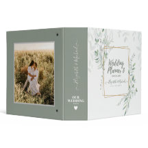 LeahG® Personalised Greenery Photo Wedding Planner