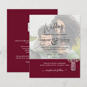 LeahG PHOTO OVERLAY Gypsophila Wedding Invite