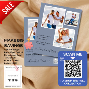 Leahg PHOTO WEDDING INVITE Save The Date Thank You Flyer