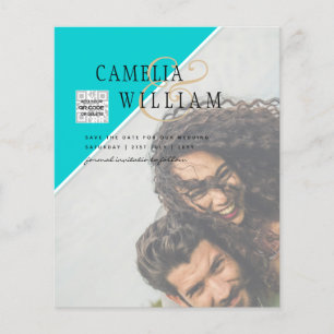 LeahG PHOTO WEDDING QR CODE RSVP SAVE DATE INVITE Flyer