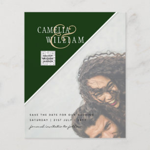 LeahG PHOTO WEDDING QR CODE RSVP SAVE DATE INVITE Flyer