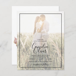 LeahG Pink Calla Lily PHOTO Overlay Wedding Invite
