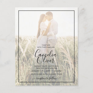 LeahG Pink Calla Lily Photo Overlay Wedding Invite Flyer